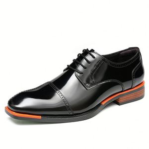 Chaussures en cuir de haute qualité pour hommes, avec semelle souple et design plat, adaptées aux hommes, fabriquées en cuir de haute qualité - Product Image 6