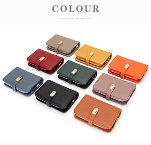 Andong Genuine Cow Leather Fashion Short <b>Wallet</b> for <b>Women</b> Girls Ladies Zipper Coin Purse Multifunctional <b>Card</b> Holder <b>Wallets</b> Bgs - Product Image 2