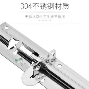 Loquet de porte antivol en acier inoxydable 304 de style ancien, boulon apparent, pour fenêtres en bois, épaissi des deux côtés, avec cadenas - Product Image 3