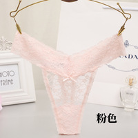 Culotte sexy taille basse en dentelle tricotée pour femme, transparente, ajourée, antibactérienne, séchage rapide, grande taille, string