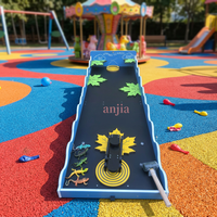 Anjia Jeu de Lézards Pliable en Plastique et Métal pour Parc d'Attractions Intérieur Commercial, Unisexe, pour Adolescents, Portable, Rangement Facile, Max