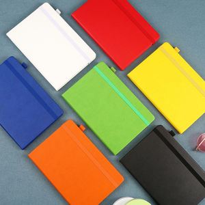 Bloc-notes en PU à couverture rigide A5, reliure cousue, carnet coloré avec sangle pour le bureau et les étudiants - Product Image 1