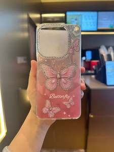Nouveautés Coque de téléphone pour filles en plastique antichoc avec motif papillon pour REALME 5i / 7i / P3 Pro / REALME 14T - Product Image 1