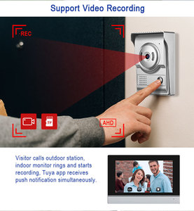 <span class=keywords><strong>Interphone</strong></span> vidéo intelligent de haute qualité avec application Tuya, caméra de vision nocturne 1080P, écran tactile, résistant à l'eau - Product Image 4