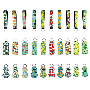 <span class=keywords><strong>RTS</strong></span> – porte-baume à lèvres en néoprène, mignon, Sublimation, couverture, porte-clés, bracelet, lanière, porte-clés, vente en gros - Product Image 1