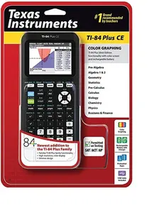 सबसे अच्छा गुणवत्ता टेक्सास इंस्ट्रूमेंट्स TI-84 प्लस सीई चांदी संस्करण रंग रेखांकन में स्टॉक