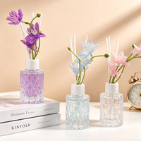 Diffuseur de parfum d'ambiance personnalisé pour la maison, 50 ml, huile essentielle longue durée, aromathérapie, désodorisant, ensemble de diffuseurs à bâtonnets
