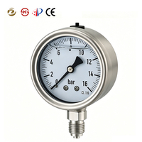 Manomètre à double échelle ZHONG XIN ZX-1-10 0-10 Bar/0-150 Psi/0-1000 Bar, précision 1,6 %, boîtier en acier inoxydable 304/316, garantie 1 an