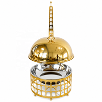 Moderner Luxus 8L Gold Edelstahl Benzinbetriebener Buffet-Server für Catering Hotels Restaurants Hochzeiten