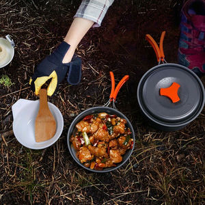 Ensemble de cuisine de camping portable pour 1 à 2 personnes, pique-nique, barbecue, casserole, poêle, équipement de cuisine en plein air - Product Image 6
