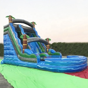Orient <strong>Inflatables</strong> Blue Crush <strong>Inflatable</strong> Curvy Water <strong>Dry</strong> <strong>Slide</strong> With Pool - Product Image 5