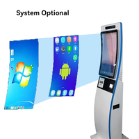 Kiosco de Autoservicio con Pantalla Táctil Curva para Tiendas de Conveniencia, Escáner QR, Impresora, Lector de Tarjetas NFC