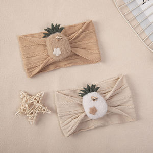 Bebé recién nacido niña piña muñeca Nylon banda para el cabello halógeno puerta sombrero accesorios para el cabello lindo tocado de flores para bebés - Product Image 1