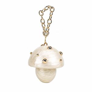 OEM ODM Unique Mushroom Shape Resin Clutch Bag with Gold Chain Strap Fashionable Evening Party Handbag Mini Bridal Wedding Bag - Product Image 6