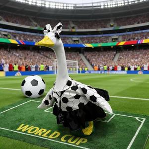 2026 Football Babe Costume Soccer Outfit With <b>Whistle</b> Headband 23-Inch Patio Decor Porch Goose Outfits Sets - Product Image 3