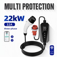 Nouveau chargeur EV portable 7kW 11kW 22kW Type 2 pour BYD avec écran LCD intelligent, étanche IP65, certifié CE, garantie 2 ans, vente en gros directe usine OEM
