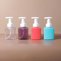 250ml PET Vide Carré Mousse Top Pompe Bouteille Lavage À La Main Corps Moussant Savon En Plastique Mousse Distributeurs Pompe Bouteille