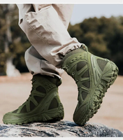 Nouvelles bottes tactiques tendance personnalisées Belleville en trois couleurs, semelle en caoutchouc, daim et tissu Oxford