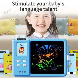 Tablette de dessin LCD 2-en-1 avec lecteur de cartes, machine d'apprentissage éducative Montessori, jouet sensoriel pour l'autisme, cartes flash parlantes pour enfants - Product Image 3