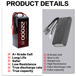 סוללת מזל "ט צפיפות אנרגיה גבוהה 22000mah 10c 6s <span class=keywords><strong>22.2v</strong></span> סוללה למחקר חינוכי רחפנים אימון uav - Product Image 5