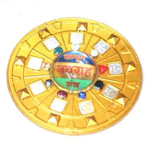 Shri navgraha meru Yantra งานฝีมือหินกึ่งมีค่าทำจากทองเหลืองคุณภาพสูง9ดาวเคราะห์ - Product Image 2