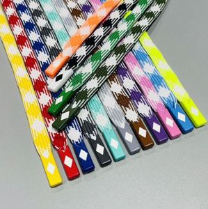 Cordones 100% poliéster para textiles del hogar duraderos, cordones planos recubiertos para sudaderas con capucha, cordones para la cintura de zapatos, para prendas de vestir y bolsos metálicos. - Product Image 1