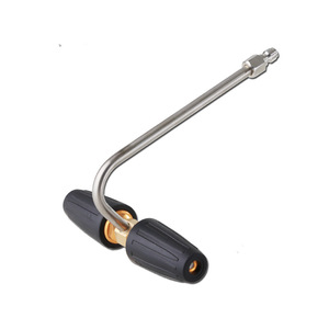 Buse de nettoyage de gouttière de toit à pression 3600 PSI, double buse rotative à cœur céramique pour lavage de voiture, en alliage d'aluminium 170 mm - Product Image 1