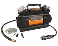 Compresseur d'air métallique 12V certifié CE, système à double piston 30 mm, écran LED, lumière d'urgence pour gonflage rapide des pneus de SUV et de camion