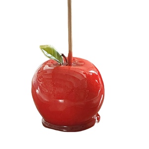 Manzanas Caramelizadas Dulces y Crujientes, Deliciosas Manzanas de Amor, Modelos de Comida Falsa Encantadores, Decoración, Regalos Colgantes, Exhibiciones, Rojo Brillante - Product Image 1
