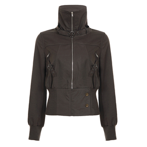 Chaqueta Tejida con Cuello Alto y Cierre de Cremallera con Hebilla Metálica para Mujer, Estilo Casual Urbano, Prenda Exterior de Moda Y2K, Top Versátil - Product Image 6