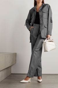 150Gsm 100% <span class=keywords><strong>polyester</strong></span> gabardine Twill vải nhẹ đồng bằng nhuộm cho đồng phục công nhân của cô gái và Hàng may mặc 150D sợi đếm - Product Image 6