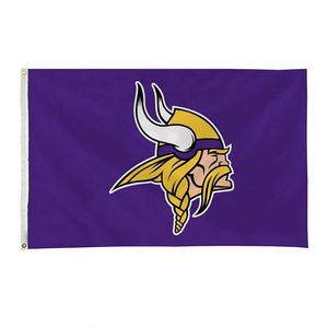 High Quality Polyester Super Bowl Football Teams Design <b>Flag</b> Custom 3x5ft 100% Polyester Minnesota Vikings <b>Flag</b> - Product Image 3