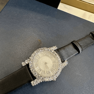 Reloj de Pulsera Mecánico para Mujer con Incrustaciones de Diamantes y Correa de Cuero Negra para Ocasiones Formales Chopards - Product Image 1