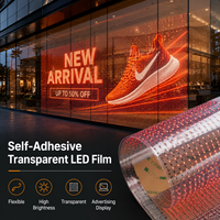 Écran LED transparent flexible adhésif LEDTAO à super luminosité, film LED transparent pour écran publicitaire