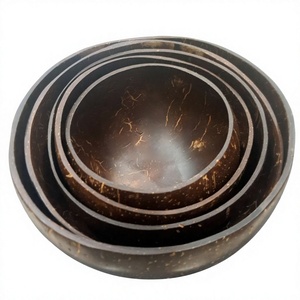 Bol en coquille de noix de coco de qualité supérieure, vente en gros directe d'usine, bols en noix de coco naturels faits à la main, taille et logo personnalisés, emballage - Product Image 1