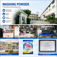 Deterjen Bubuk Cuci Pakaian Ramah Lingkungan Busa Melimpah 200g 500g Grosir Bahan Baku OEM Pemutih & Pelembut