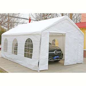 Auvent de carport à cadre en métal portable avec parois latérales et portes amovibles 10 * 20ft & 20 * 12ft Garages de <span class=keywords><strong>parking</strong></span> Hangars de <span class=keywords><strong>camping</strong></span> en plein air - Product Image 2