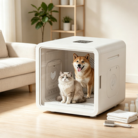 Séchoir intelligent pour animaux de compagnie 82L avec double collecteur de poils détachable et fenêtre, fiable et personnalisable, pour petits et moyens animaux