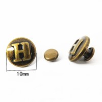 Kingming Rivets personnalisés en métal, laiton et acier inoxydable à double champignon avec tête de goujon à double capuchon pour vêtement
