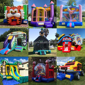 Ticari pembe ve mavi sıçrama ev şişme unicorn sıçrama combo pvc şişme şato ile çocuklar için havuz - Product Image 6