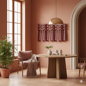 Décoration <span class=keywords><strong>Murale</strong></span> en Macramé de Laine Gisenu – Art Moderne pour <span class=keywords><strong>Salon</strong></span>, Franges et Pompons Noués, Style <span class=keywords><strong>Bohème</strong></span>, Idéal pour Espaces de Coworking, Fonctionnel - Product Image 4