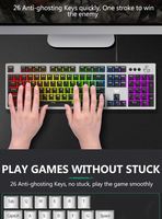 Clavier et souris de jeu filaires Aula T200 Combo 104 touches Bouton multimédia Mix Rétroéclairage Clavier Ensemble de jeu