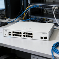 Nuevo Switch Cisco Catalyst C1000-16P-2G-L Original de 16 Puertos Gigabit PoE+ con Presupuesto de PoE de 120W y 2x1G SFP Uplink