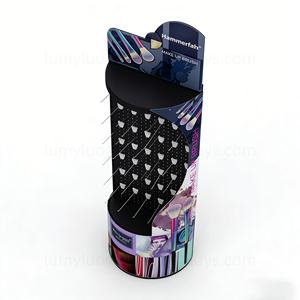 Support d'affichage en métal personnalisé avec crochets pour pinceaux de maquillage, outils, magasin de cosmétiques, présentoir de vente au détail sur pied - Product Image 4