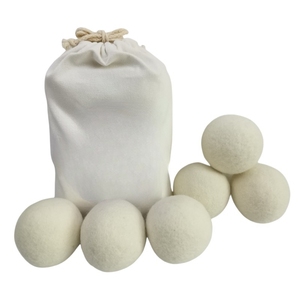 100% boules de séchage en laine de Nouvelle-Zélande 6-pack 7cm XL modèle avec sac en <span class=keywords><strong>coton</strong></span> épais feutre biologique aide à la lessive écologique - Product Image 6