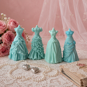 Vela de aromaterapia para vestido de novia 3D, molde de silicona, portavelas para hacer velas perfumadas, jabón hecho a mano, decoración del hogar - Product Image 6