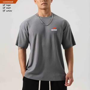 Camiseta Personalizada Talla Estadounidense con Logotipo Personalizado, Ropa Deportiva Elástica de Secado Rápido, Camiseta Deportiva de Manga Corta <span class=keywords><strong>para</strong></span> Hombre, Ropa de Entrenamiento - Product Image 1