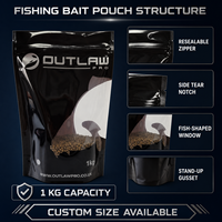 Sachet Doypack Recyclable à Prix Abordable pour Appâts de Pêche, Fournitures d'Aquarium et Emballage Quotidien d'Aliments pour Poissons