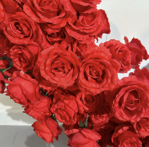 Fondo Floral Rojo en Forma de Corazón para Boda, Decoración para Pedida de Mano, Flores Artificiales para Celebración - Product Image 4