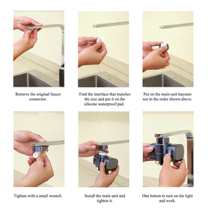 Filtre purificateur d'eau portable <span class=keywords><strong>CAMAZ</strong></span> pour robinet extérieur avec désinfection O3 à haut débit, auto-alimenté, automatique et personnalisable - Product Image 6
